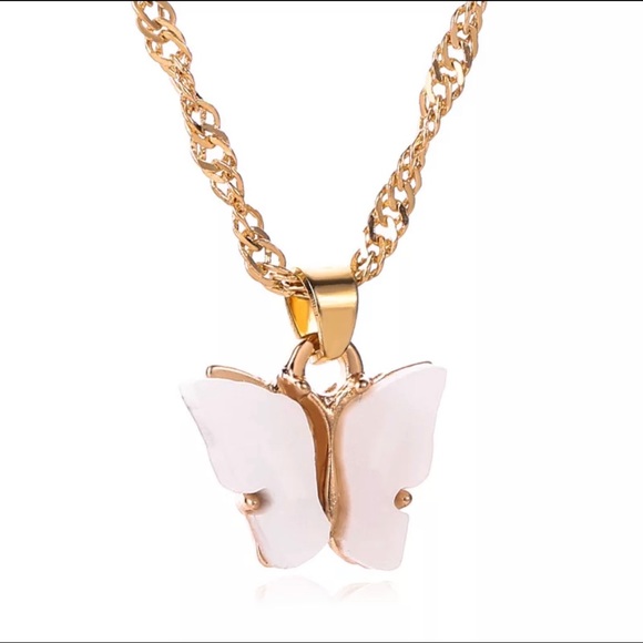 Gold Necklace with Butterfly Accent - Picture 8 of 8